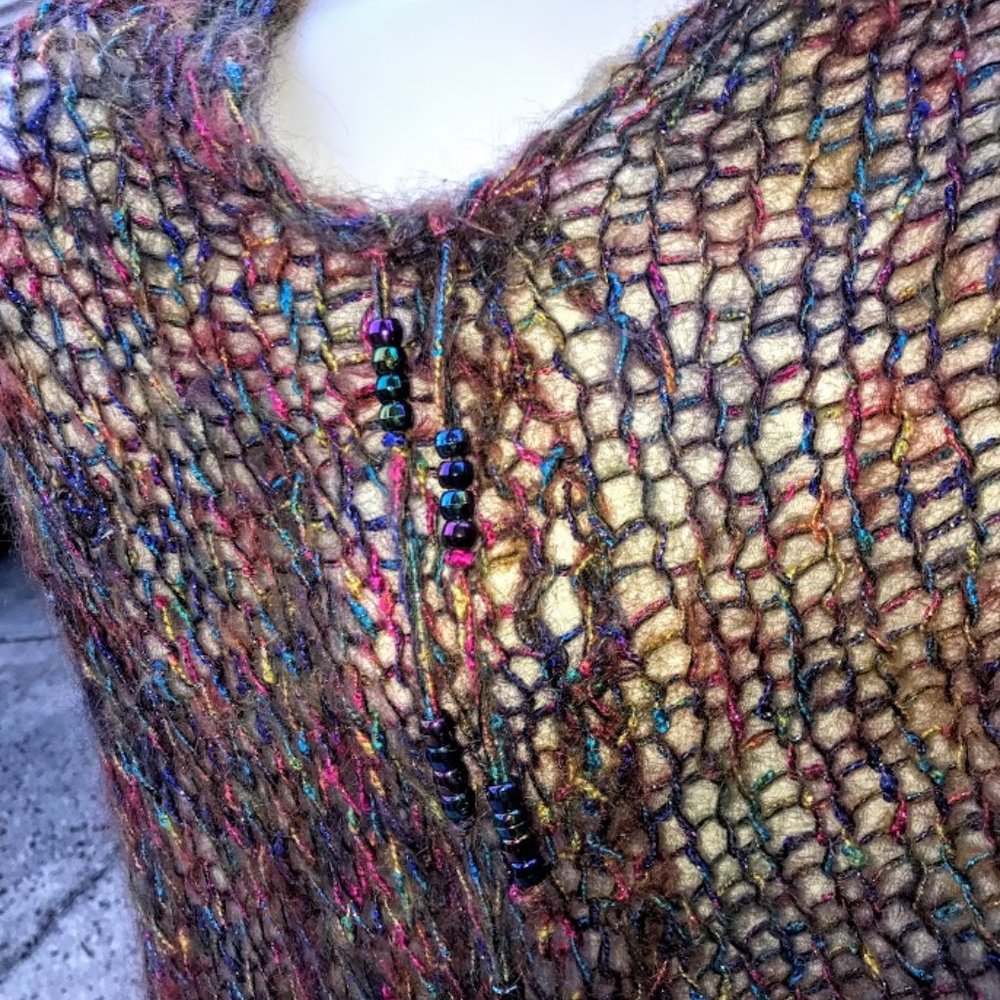 Multi-colored Lightweight Mohair Shawl